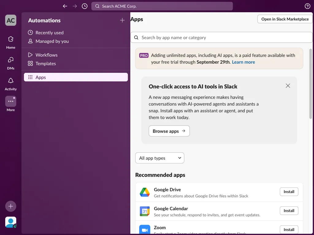 Slack App Directory