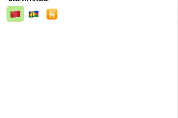 Slack emoji picker showing flag emojis