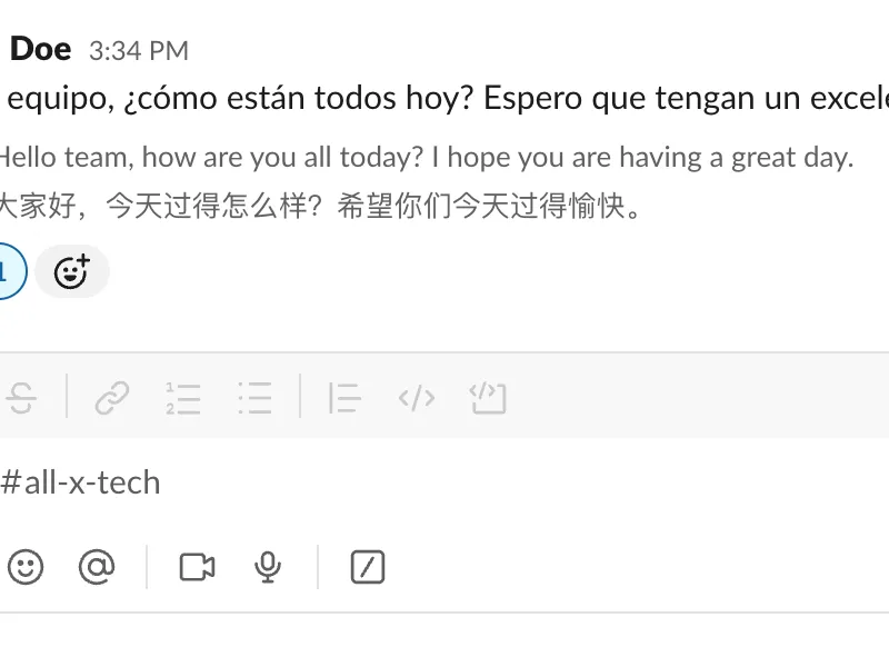 Vorbee flag emoji reaction translation